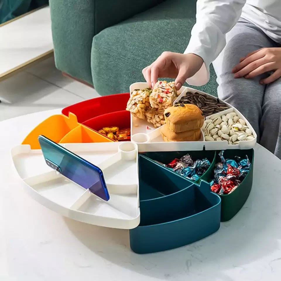 2 Layer Candy Box, Nut Case Snack Storage Box, Dessert Fruit Plate Tray 2 Layer Candy Box, Nut Case Snack Storage Box, Dessert Fruit Plate Tray